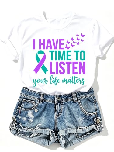Suicide Awareness Shirt Mental Health Tee,Suicide Prevention Shirt Women