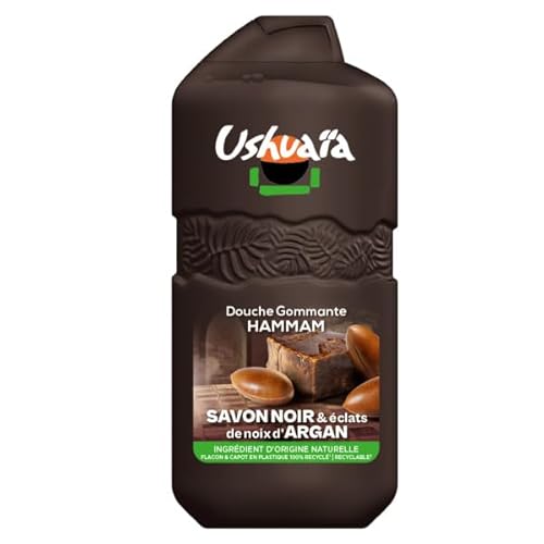 Ushuaïa Douche Gommante Hammam au savon noir et éclats de noix d'Argan 280ML