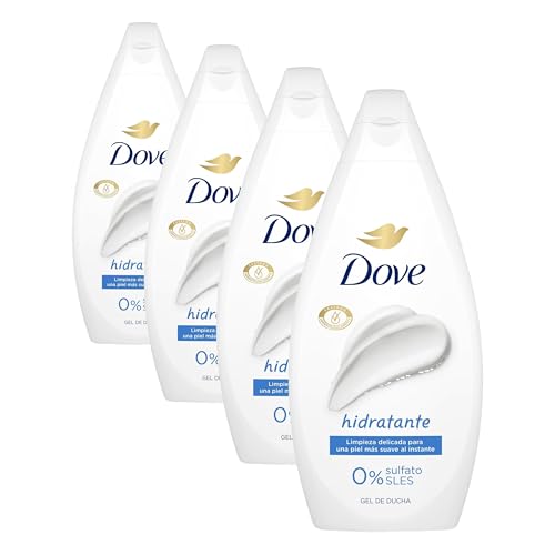 Dove Gel de Ducha Hidratante Limpieza delicada para una piel suave, 450 ml (Paquete de 4)