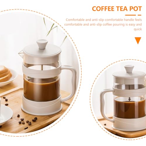Cafetera de vidrio de 800ml con mango anticalor que evita quemaduras al servir café 6