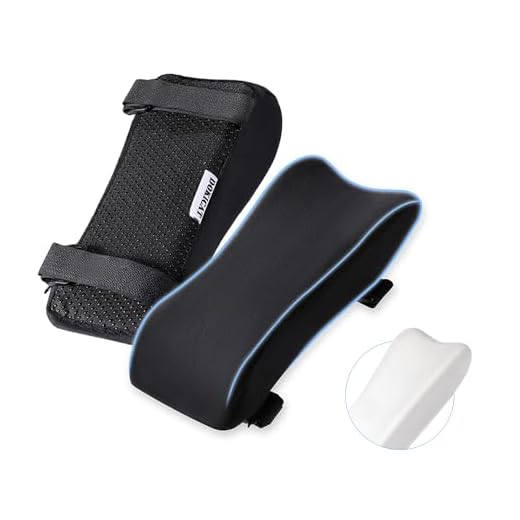 Dokicat Ergonomic Memory Foam Office Chair Armrest Pads, Gaming Chair Arm Rest Cover Pillow, Elbow Support Cushion for Computer, Wheelchair and Desk Chairs (Set of 2)