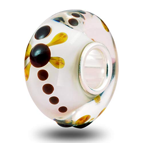 Chawin Dreamy Dragonfly On Silk Bead Handmade Nature Insect Charms Murano Glass Bead Fits Pandora Charm Bracelets With 925 Sterling Silver Core For Women Mothers Day Gifts #TOP7