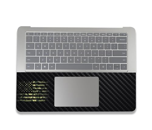 Image of MightySkins Carbon Fiber Skin Compatible with Microsoft Surface Laptop Studio 2 (2023) Full Wrap Kit - American Camo | Protective, Durable Textured Carbon Fiber Finish | Made in The USA