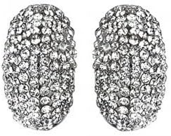 Synthetic Pave Dome Earrings