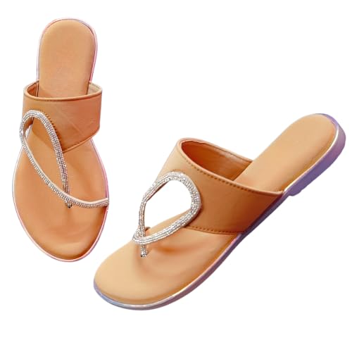 Image of Rivelle Flat Sandal for Women & Girls | Comfortable and Extra Cushioned Insole | Fit for every occasion, Daily, Office, Ethnic and festive