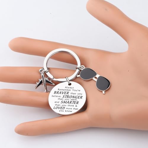 Porte-clés aviation en forme de lunettes d'aviateur BNQL - 4