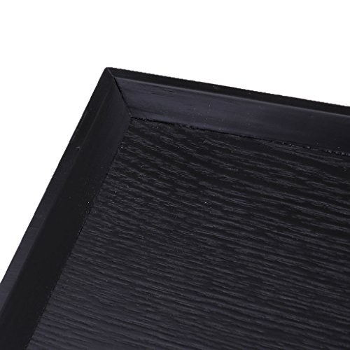Besstuup Wood Model Building Tray Diorama Wargame Architecture Display Base 45X15X2Cm Black #TOP2
