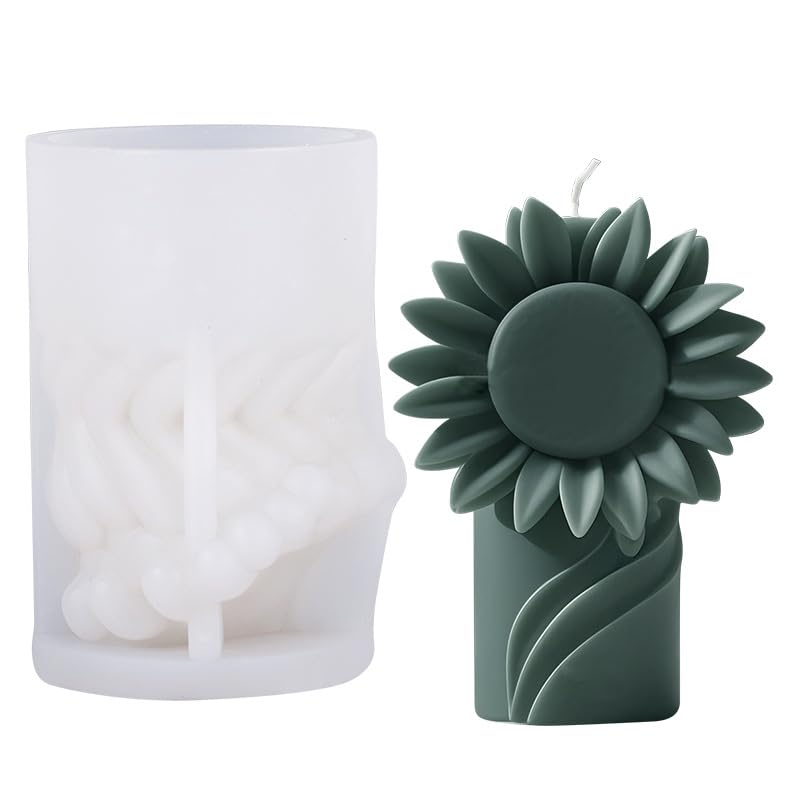 Moule silicone tournesol bougie résine époxy et savon 3D