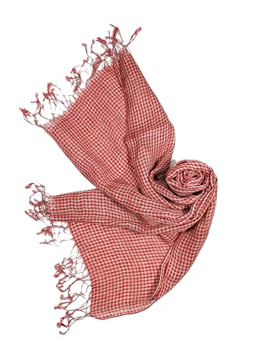 Image of Shanlin Unisex Natural Color 100% Linen Scarves for Men and Women