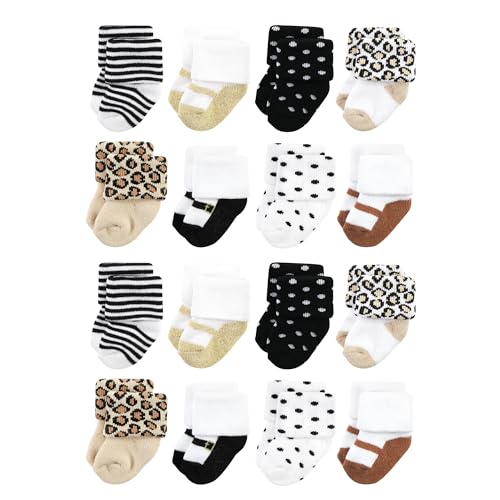 Image of Hudson Baby Unisex Cotton Rich Baby Terry Socks 16-Pack