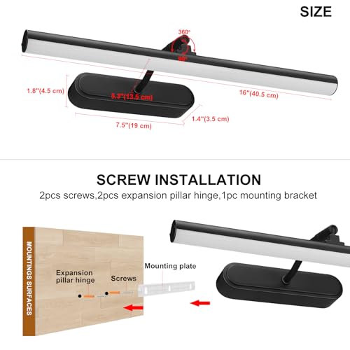 Image of RAIFOOLLY Picture Light, Art Light for Paintings, 5000mAhBattery Operated Wall Light, Remote Accent Light with Timer and Dimmable for Frame, Portrait, Dartboard - Black 2PK