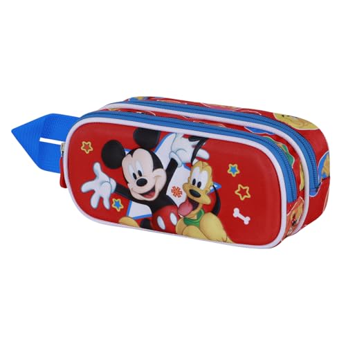 Disney Mickey Mouse Star-Estuche Portatodo 3D Doble, Multicolor,...