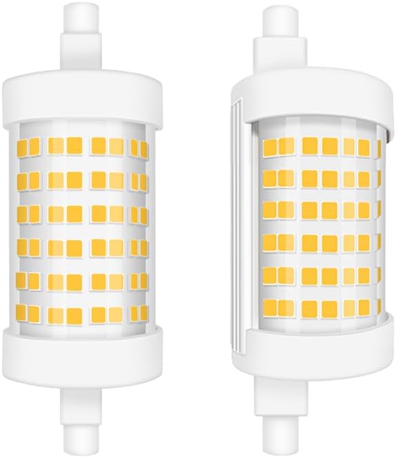 78mm R7S LED 15W, 150W T3 Halogen Bulb Equivalent, 1600 Lumen, Dimmable J Type Linear Double Ended Flood Light, 120V, 3000K Warm White, 2-Pack
