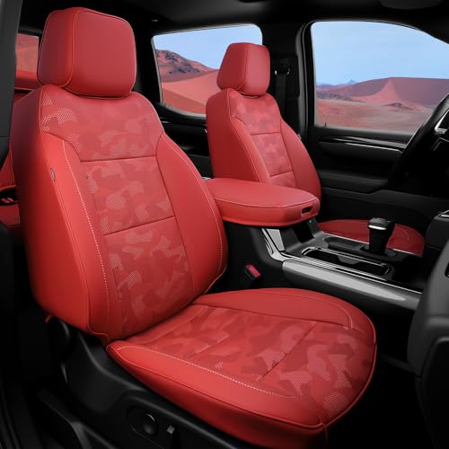 Image of 2019-2026 Chevy Silverado /GMC Sierra Seat Covers, Red Camo
