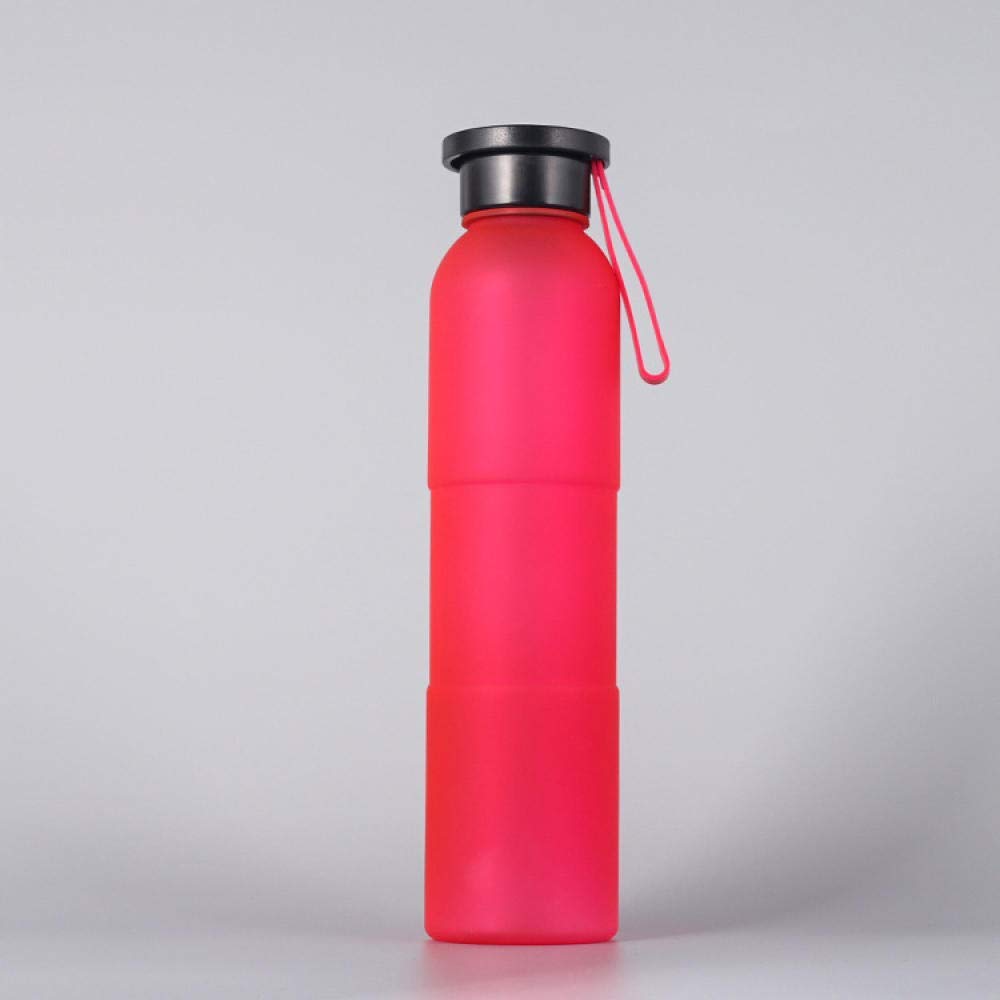 Borraccia da 500 ml per sport all'aria aperta, per studenti, bicicletta, equitazione, tazza smerigliata, colore: blu (colore: rosso)