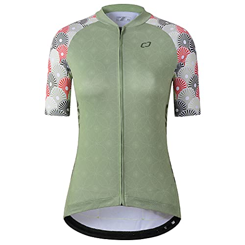 Maillot de cyclisme femme CATENA vert avocat respirant manches courtes taille M