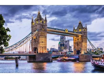 Puzzle Adulte : Pont de Londres au crépuscule Tower Bridge 3000 Pieces - Collection Angleterre + 1 Carte Animaux