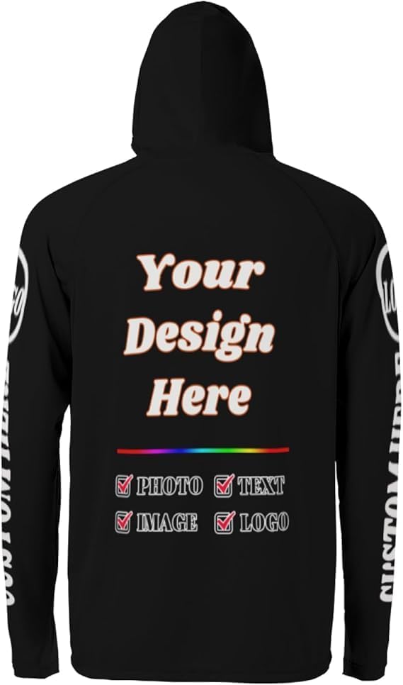 Custom Personalized Sun Protection Hoodie UV Shirt for Men Women, Customized UPF 50+ Long Sleeve Tshirts Gifts - Image 4