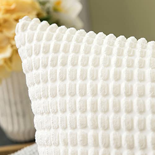 Housse de coussin en polyester beige 50x50 cm lot de 2 - 4