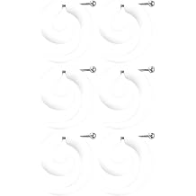3 Pairs 3 mm8 G Black Acrylic Swirl Spiral Tribal Fake Tapers Gauge Stretcher Gauges Expander Gage Stretching Kit Ear Tunnels Earrings Plugs Set Body Piercing Jewelry Women Men