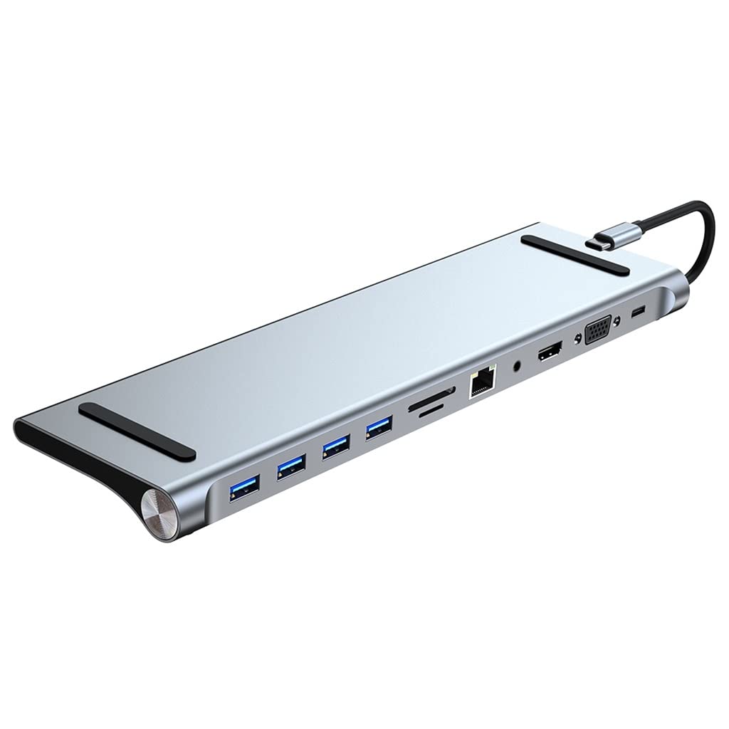 USB C Dock Dual Screen Dual Display Adapter Hub USB Type C Laptop Docking Station