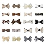 VelvetGlow 20 PCS Baby Haarspangen Set 2’’ Kleinkind Mädchen Haar Schleifen vollständig abgedeckt Barrettes Kleinkind winzige Haare Zubehör für Babys Kinder feines Haar