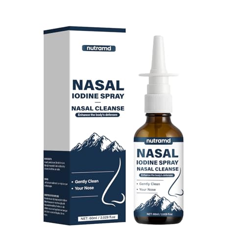 GFG Nutramd Iodine Nasal Spray – Cleanses & Refreshes Your Nasal Passages – Iodine & Fulvic Acid Blend – 100% Natural Mineral Formula – 60 ML(1PC)