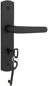 Fechadura Interna Soprano Ipanema com Espelho, Metalix Preto - Ipanema-4053-py-e27