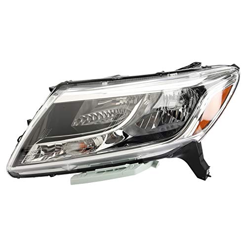 Image of TRQ Driver Side Headlight Assembly Halogen Black Bezel Chrome Trim Compatible with 2013-2016 Nissan Pathfinder NI2502221