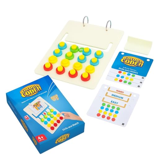 Image of Kids Montessori Slide Puzzle I Color & Pattern Matching Learning Toys for Kids 4-8 Years I Birthday Gift for Boys & Girls I Educational Activity for 4,5,6,7,8 I Travel Friendly