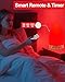 Red Light Night Light Lamp for Sleep, Red Nightlight Desk Lamp with 670nm Wavelength Multi-Color and Brightness Options Remote Control USB Charging Elegant Design