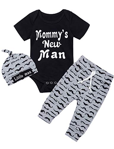 Image of Von kilizo Newborn Baby Boy Clothes Letter Print Long Sleeve Hoodies + Long Pants 2PCS Fall Winter Outfits Set
