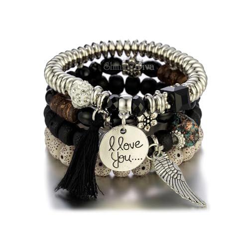 Shining Diva Fashion Latest Stylish Multilayer Bangle Bodhi Bracelet for Women and Girls
