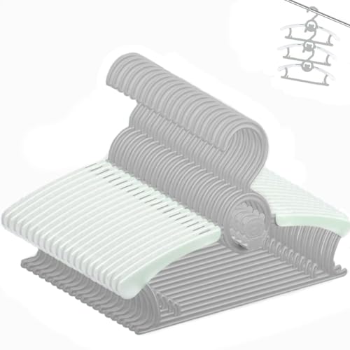 Hgyze BABY CLOTHES HANGERS FOR NURSERY Baby Nursery Closet Hangers, Ultra Thin Non-Slip And Extendable Laundry Infant Pant Hanger For Newborn Clothes - 20Pcs Grey Gift - Adjustable Children Coat Hanger thumb #8