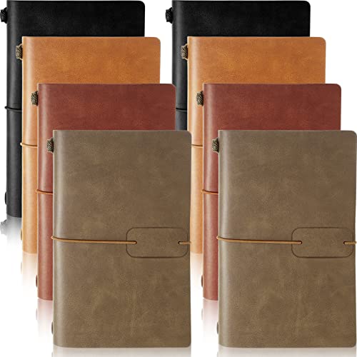 Sabary-8-Pack-Vintage-Travel-Notebooks-PU-Leather-Lined-Journals-Retro-Refillable-Travelers-Writing-Notebook-and-Card-Holders-for-Men-Women-472-x-787-Inch-80-Sheets-160-Pages