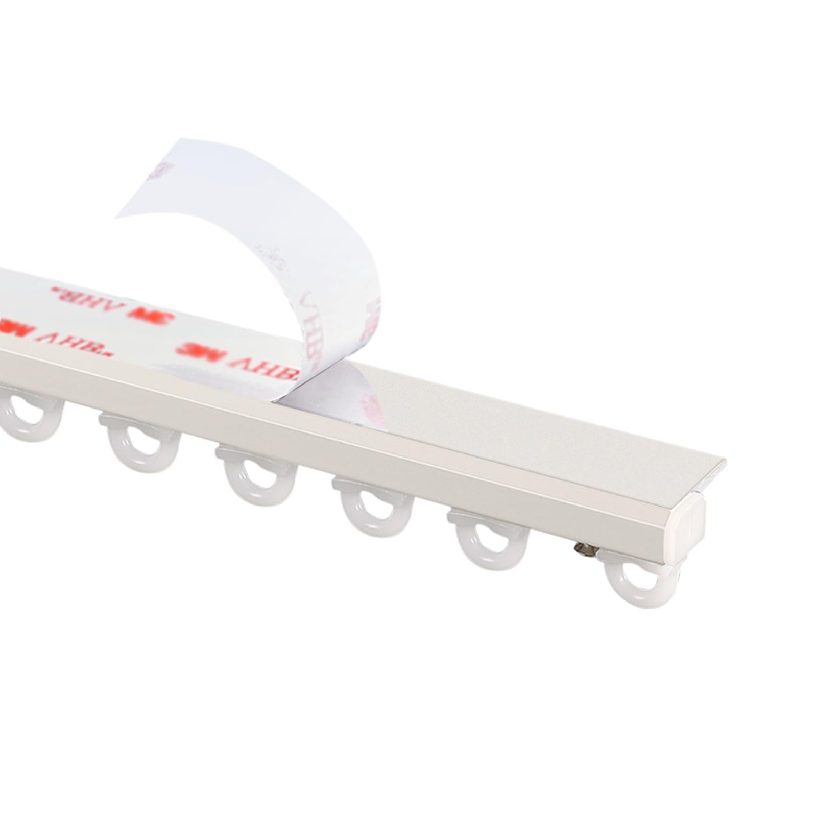 SelfAdhesive ain Track – aluminiowy pręt do montażu sufitowego HeavyDu, nie wymaga wiercenia, idealny do gładkich ścian lub sufitów, idealny do sypialni, kuchni, salonu, biura (biały, 140 cm)