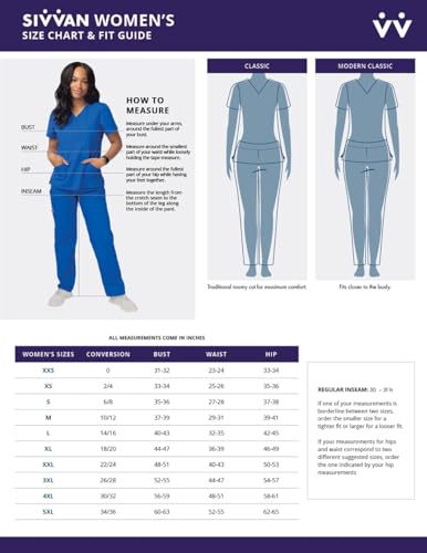 Image of Sivvan Scrubs for Women - Long Sleeve Comfort Underscrub Tee 3-Pack