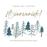 ¡BIENVENIDO! Libro de visitas: Bonito libro de visitas para recuerdos, agradecimientos y reseñas, ideal para alquilar cabañas, villas, casas de vacaciones con vistas a la montaña en Airbnb o Vrbo