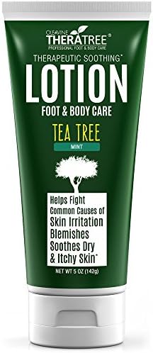 Oleavine Tea Tree Oil Lotion with Neem Oil for Foot & Body - Helps Soothe Skin Irritation and Fight Body Odor TheraTree