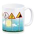 Produktbild Verkehrsberuhigte Zone Kaffeebecher - hier wohnen Menschen ab 30 Tasse Kaffeetasse Becher mug Teetasse Büro 30. Geburtstag lustig neckisch Tasse Kaffeetasse Rentner Gebiss Rollator Geschenkidee