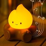 Campfire Night Light with White Noise, Camping Essentials, Halloween Lamp