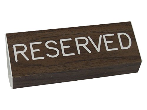 Reserved Table Signs - Reserved Seating Signs - Church Pew Bench - Reserved Sign - Walnut Grain - 3 x 6