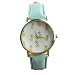 Lookatool Pineapple Pattern Leather Band Analog Quartz Vogue Wrist Watch