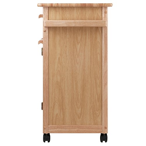 Winsome Wood Single Drawer Kitchen Cabinet Storage Cart, Natural #TOP4
