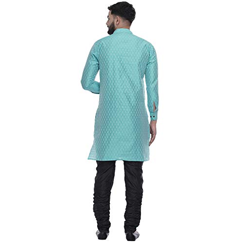 Image of Veera Paridhaan Men's Ethnic Jacquard Printed Long Straight Kurta