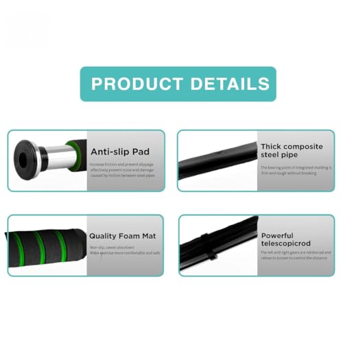 Image of Multi-Functional Pull-Up Bar for Home Workouts | No Screw pull up bar stand with Anti-Skid Grip for Pull-Ups, Chin-Ups, Push-Ups, Sit-Ups, and Stretching Adjustable Upper Body and Core Workout Bar