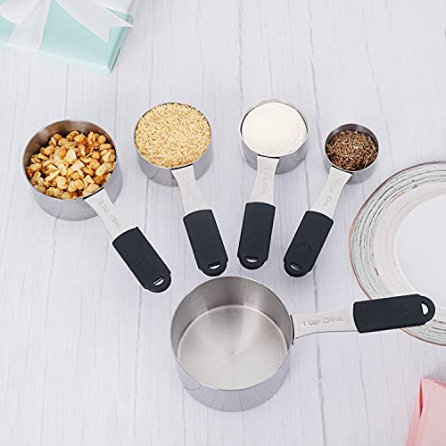 Warmheart Measuring Cups And Magnetic Measuring Spoons Set, Stainless Steel 5 Cups And 7 Spoons And 1 Levele (Full Magnetic) #TOP3