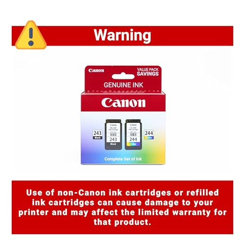 image for Canon PG-243 / CL-244 Genuine Ink Value Pack (2 Cartridges), Compatibl