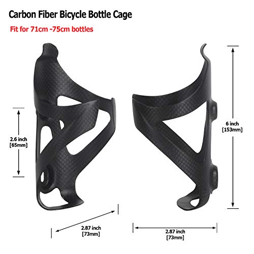 Kabon Bike Water Bottle Holder, Lightweight 3K Carbon Fiber Bicycle Drink Water Bottle Cages For Road Bike Mtb Cycling Accessories - Pack Of 2 #TOP1