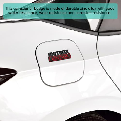 Image of Shit Box Edition Emblem, Car Exterior Emblems Badge 3D Sticker Decal, Shit Box Edition Emblem 3D Letter Sticker, 3D Fender Badge Decal Car Truck Replacement for All Cars